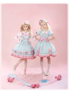 Mademoiselle Pearl Sanrio Cinnamoroll Cherry Themed Blouse Cutsew JSK and OP(Reservation/2 Colours/Full Payment Without Shipping)